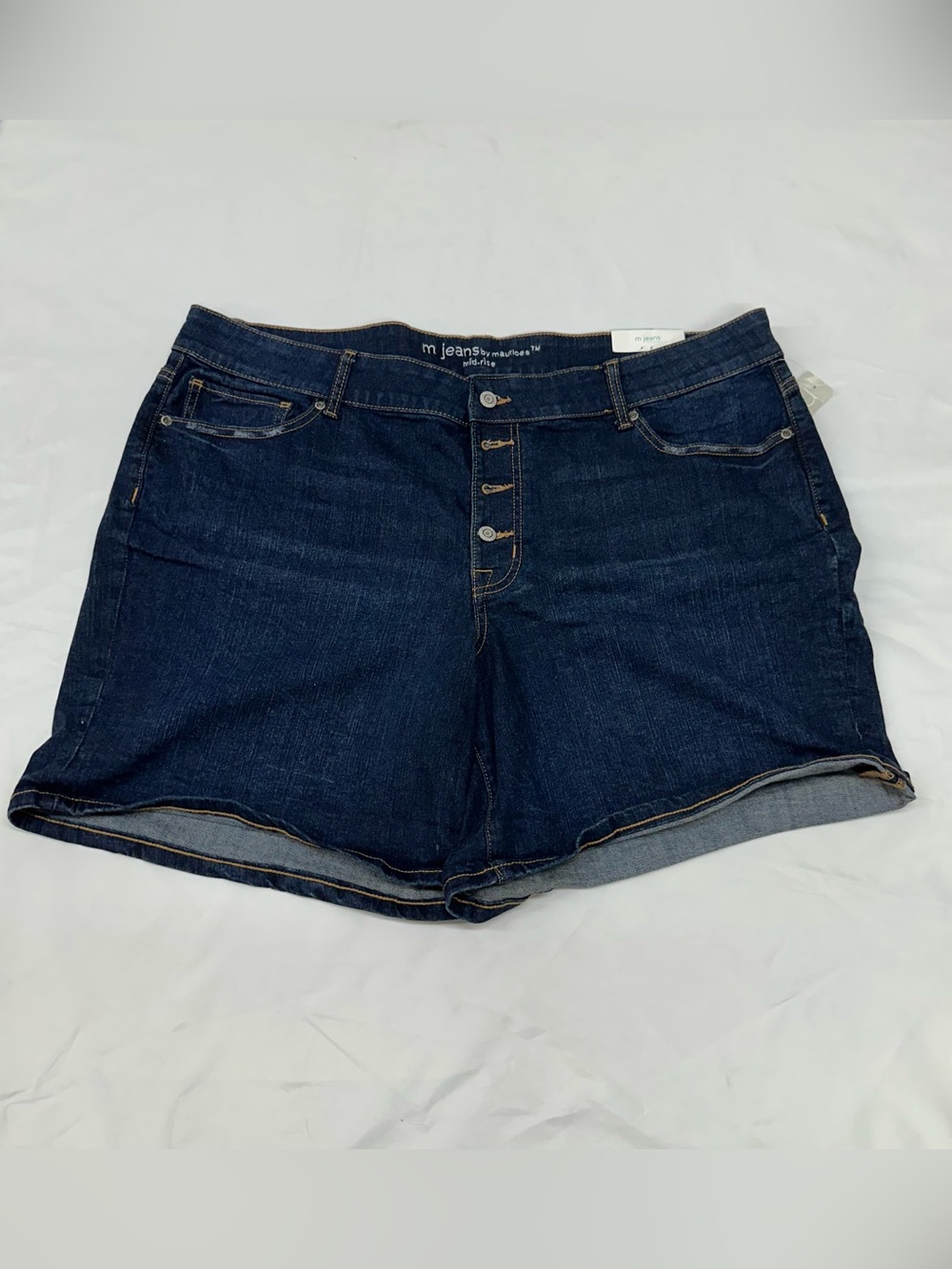 Maurices Dark Blue Denim Button-Front Women’s Shorts